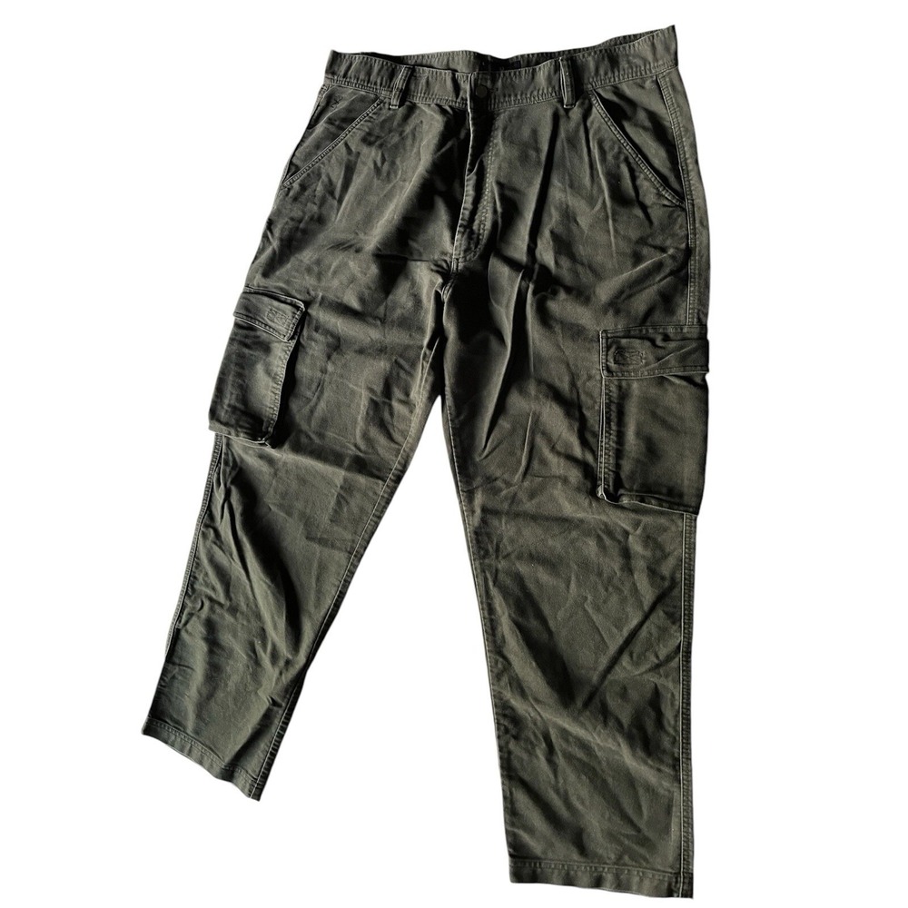 Browning Mens Olive Green Cotton Canvas Cargo Pants Size 42x32 BR310